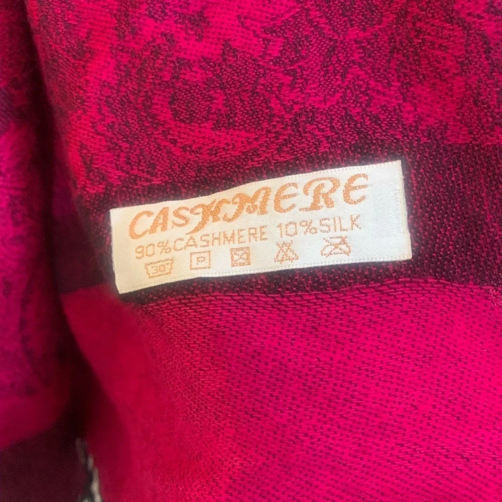 CASHMERE & SILK Blend Shawl Scarf OS